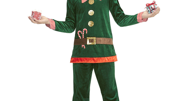 e-carnavalskleding-SYK Kerstman elfje kostuum voor kids