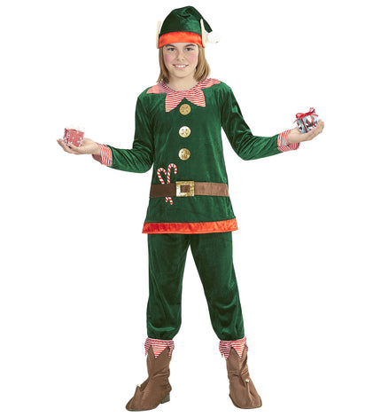 e-carnavalskleding-SYK Kerstman elfje kostuum voor kids