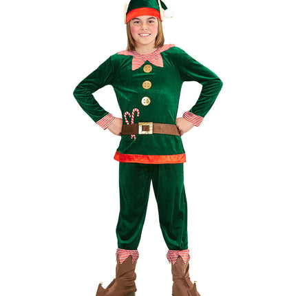 e-carnavalskleding-SYK Kerstman elfje kostuum voor kids