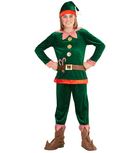 e-carnavalskleding-SYK Kerstman elfje kostuum voor kids