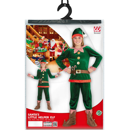 e-carnavalskleding-SYK Kerstman elfje kostuum voor kids