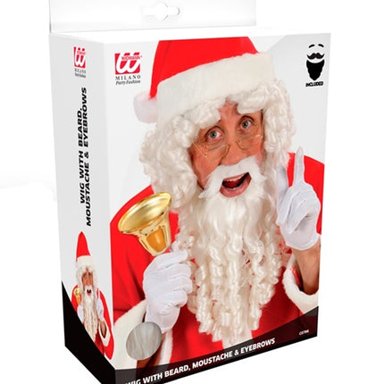 e-carnavalskleding-SYK Kerstman pruik met baard luxe
