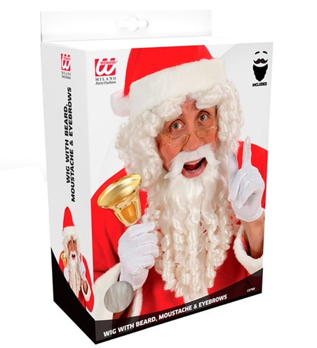 e-carnavalskleding-SYK Kerstman pruik met baard luxe