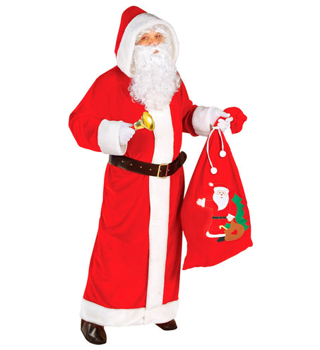 e-carnavalskleding-SYK Kerstman zak met opdruk rood