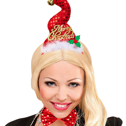 e-carnavalskleding-SYK Kerstmanhoedje met strikje