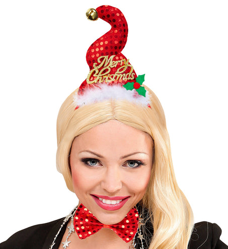 e-carnavalskleding-SYK Kerstmanhoedje met strikje