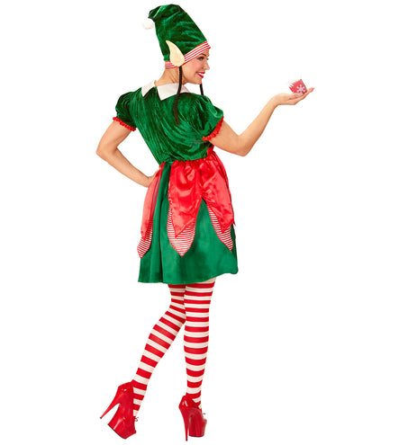 e-carnavalskleding-SYK Kerstmannen hulpje Elf pak met oortjes