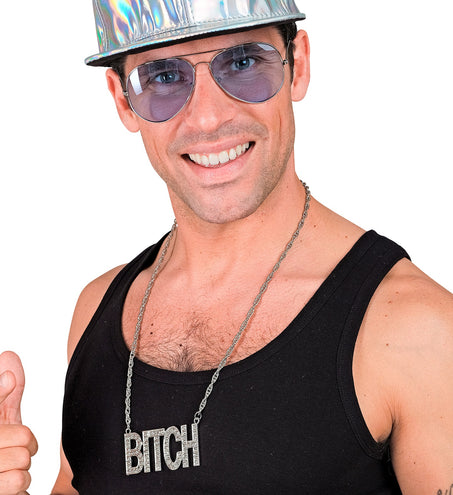 e-carnavalskleding-SYK Ketting bitch zilver