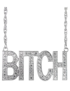 e-carnavalskleding-SYK Ketting bitch zilver