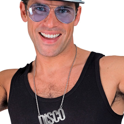 e-carnavalskleding-SYK Ketting disco zilver