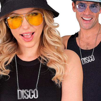 e-carnavalskleding-SYK Ketting disco zilver
