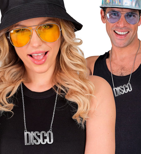 e-carnavalskleding-SYK Ketting disco zilver