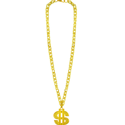 e-carnavalskleding-SYK Ketting dollar goud