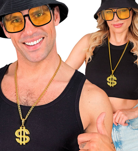 e-carnavalskleding-SYK Ketting dollar goud