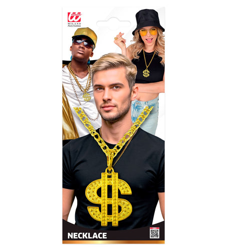 e-carnavalskleding-SYK Ketting dollar goud