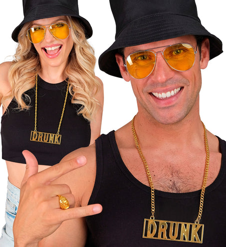 e-carnavalskleding-SYK Ketting drunk goud