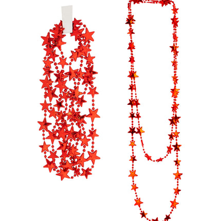 e-carnavalskleding-SYK Ketting kerststerren rood