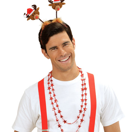 e-carnavalskleding-SYK Ketting kerststerren rood