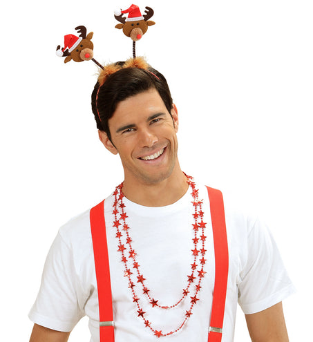 e-carnavalskleding-SYK Ketting kerststerren rood