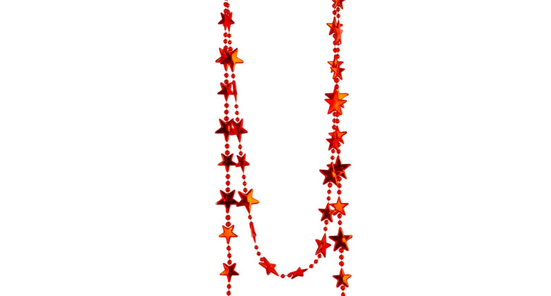 e-carnavalskleding-SYK Ketting kerststerren rood