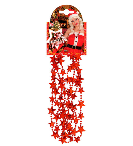 e-carnavalskleding-SYK Ketting kerststerren rood