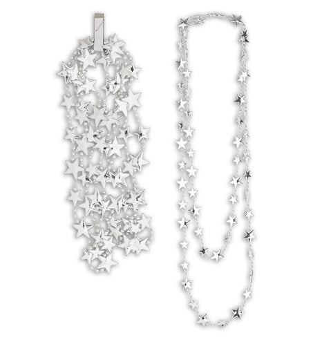 e-carnavalskleding-SYK Ketting kerststerren zilver