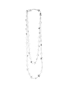 e-carnavalskleding-SYK Ketting kerststerren zilver