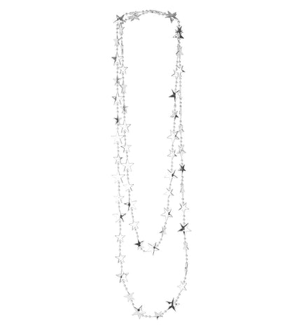 e-carnavalskleding-SYK Ketting kerststerren zilver