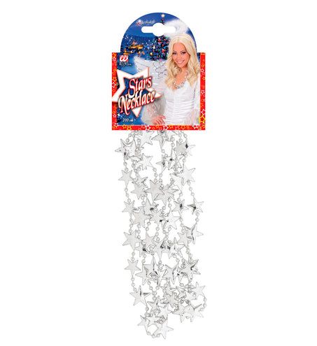 e-carnavalskleding-SYK Ketting kerststerren zilver
