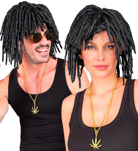 e-carnavalskleding-SYK Ketting Marijuana- cannabis goud