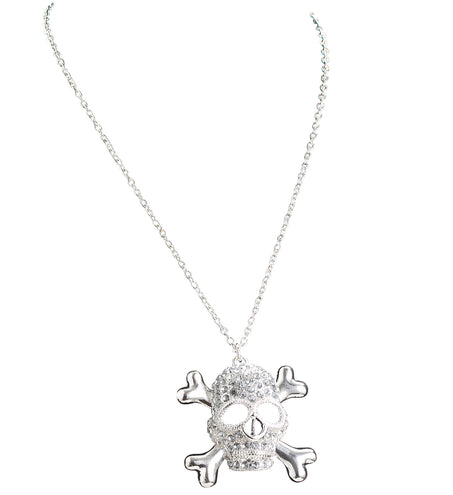 e-carnavalskleding-SYK Ketting piraat strass met doodskop