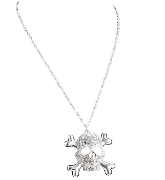 e-carnavalskleding-SYK Ketting piraat strass met doodskop