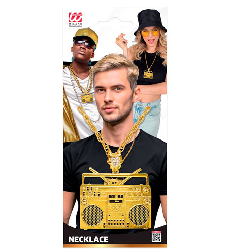 e-carnavalskleding-SYK Ketting radio goud