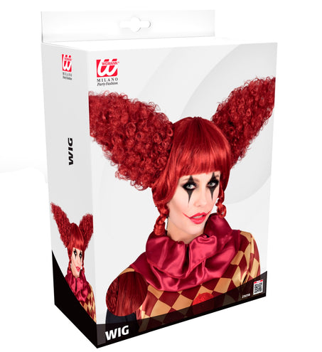 e-carnavalskleding-SYK Killer clown pruik rood