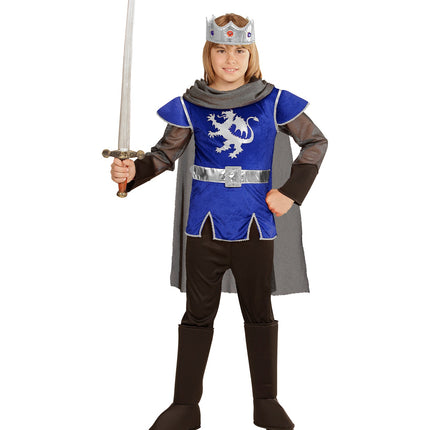e-carnavalskleding-SYK King Arthur kostuum blauw kinderen