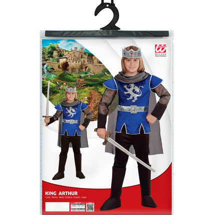 e-carnavalskleding-SYK King Arthur kostuum blauw kinderen