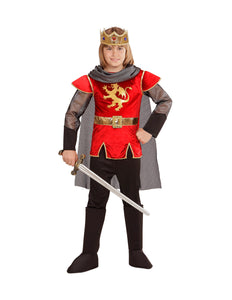 e-carnavalskleding-SYK King Arthur kostuum rood kinderen
