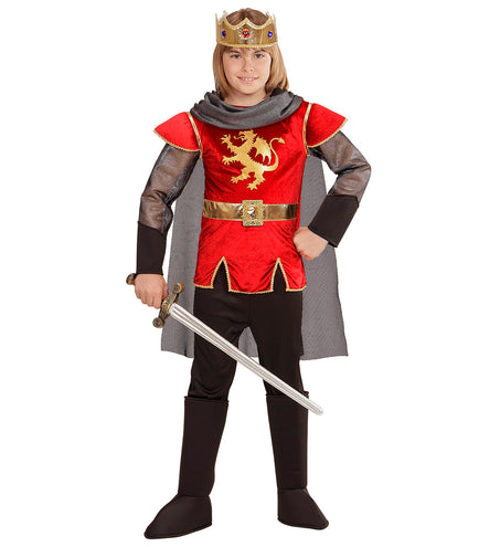 e-carnavalskleding-SYK King Arthur kostuum rood kinderen
