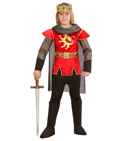 e-carnavalskleding-SYK King Arthur kostuum rood kinderen