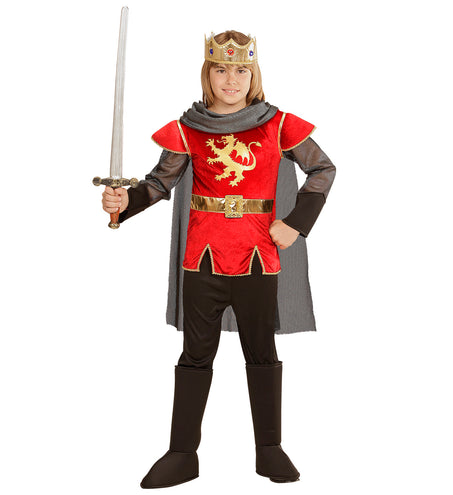 e-carnavalskleding-SYK King Arthur kostuum rood kinderen