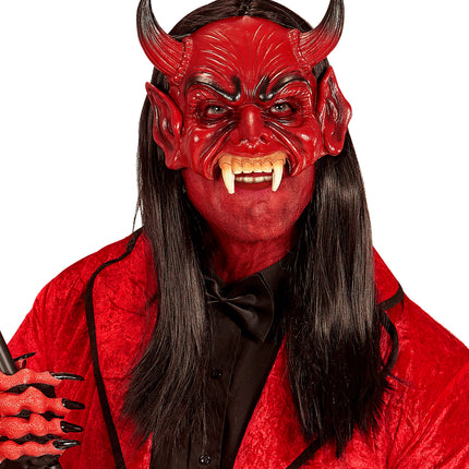 e-carnavalskleding-SYK Kinloos masker duivel rood