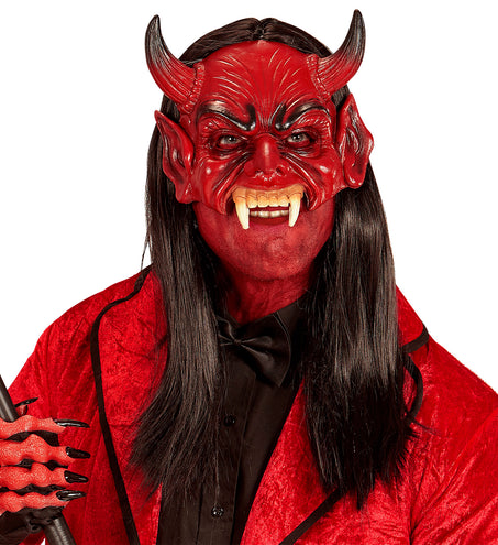 e-carnavalskleding-SYK Kinloos masker duivel rood