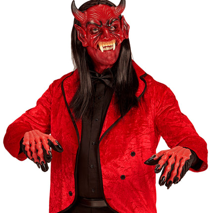 e-carnavalskleding-SYK Kinloos masker duivel rood