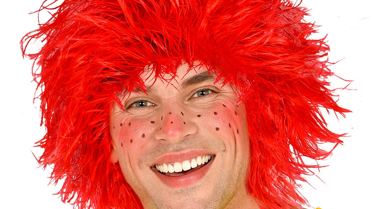 e-carnavalskleding-SYK Kobold kabouter pruik rood