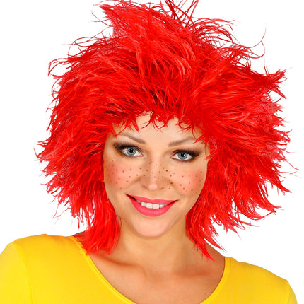 e-carnavalskleding-SYK Kobold kabouter pruik rood