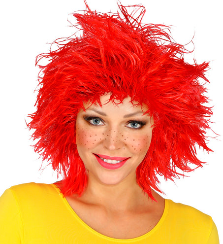 e-carnavalskleding-SYK Kobold kabouter pruik rood