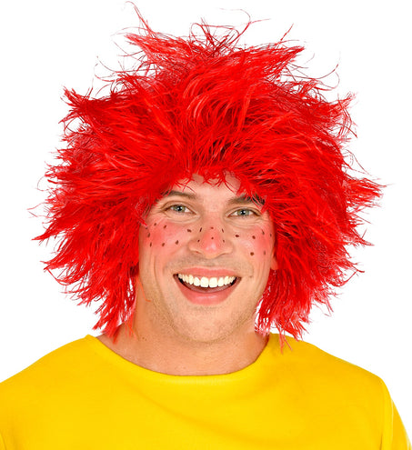 e-carnavalskleding-SYK Kobold kabouter pruik rood