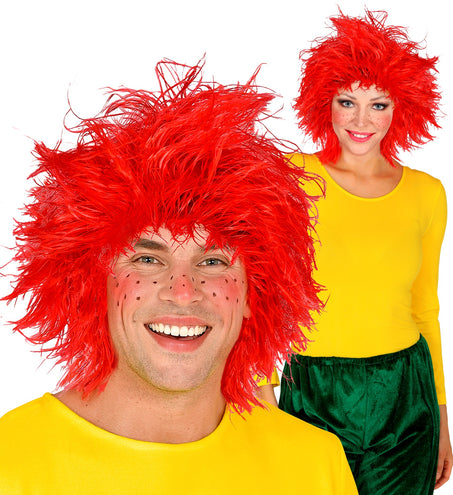 e-carnavalskleding-SYK Kobold kabouter pruik rood