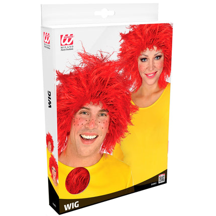 e-carnavalskleding-SYK Kobold kabouter pruik rood