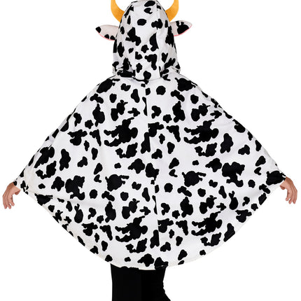 e-carnavalskleding-SYK Koeien poncho met muts kinderen